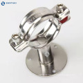 Sanitary Stainless Steel Pipe Holder with Base plate